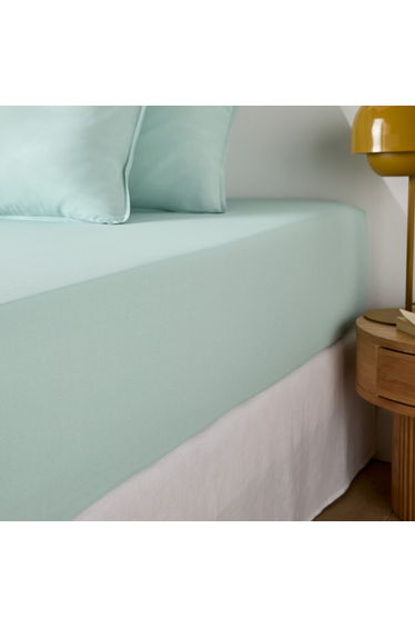 Scenario 30cm Plain Washed Cotton Fitted Sheet