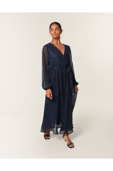Wrap Metallic Dress