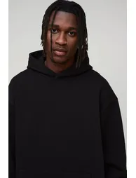 Tall Basic Oversized Over the Head Hoodie - black - 2