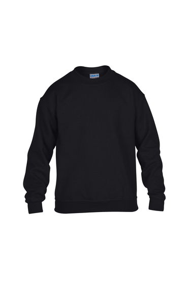Gildan Childrens/Kids Heavy Blend Crew Neck Sweatshirt - Black