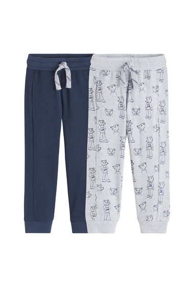 Pack of 2 Joggers in Slub Jersey