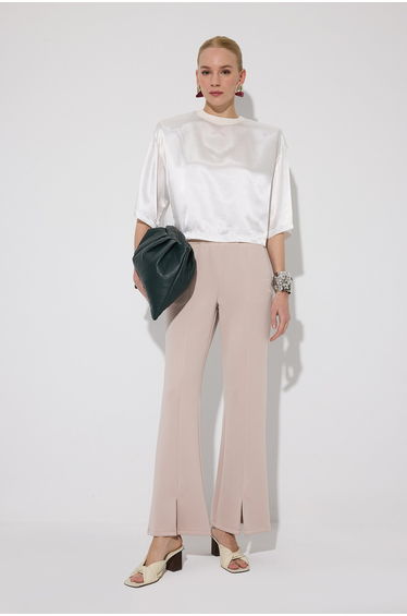 SLIT DETAILED SCUBA TROUSERS