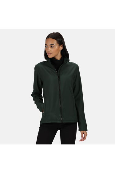 Regatta Standout Womens/Ladies Ablaze Printable Soft Shell Jacket - Dark Spruce/Black