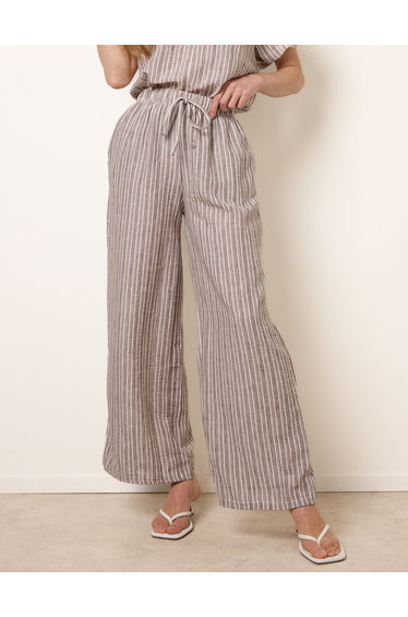 Tie Waist Stripe Wide Leg Trousers product thumbnail 2