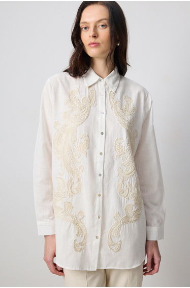 EMBROIDERY DETAILED OVERSIZE SHIRT