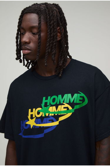 Oversized Homme Repeat Logo T-Shirt - black product thumbnail 3
