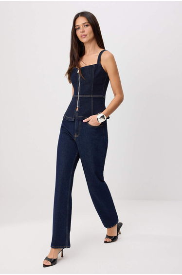 Dark Blue Denim Blouse
