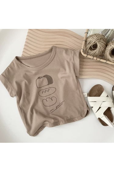 Baby Toddler Boy Cartoon Bread T-Shirt