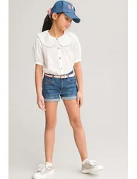 Denim Turn-Up Shorts