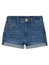 Denim Turn-Up Shorts - 2
