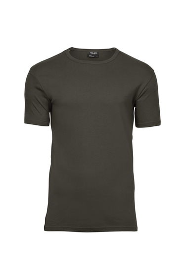 Tee Jays Mens Interlock Short Sleeve T-Shirt - Dark Olive
