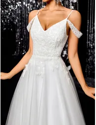 Modecrush Beaded White Off-the-shoulder Elegant Dress - 6