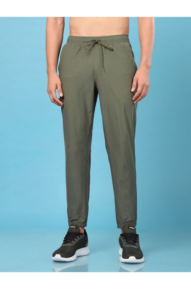 Solid Stretch Joggers with Drawstring