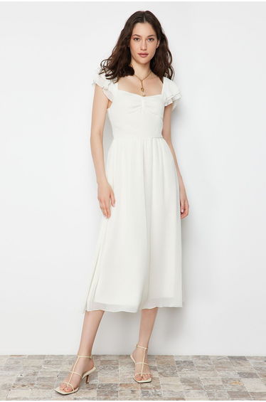 Ecru Woven Dress