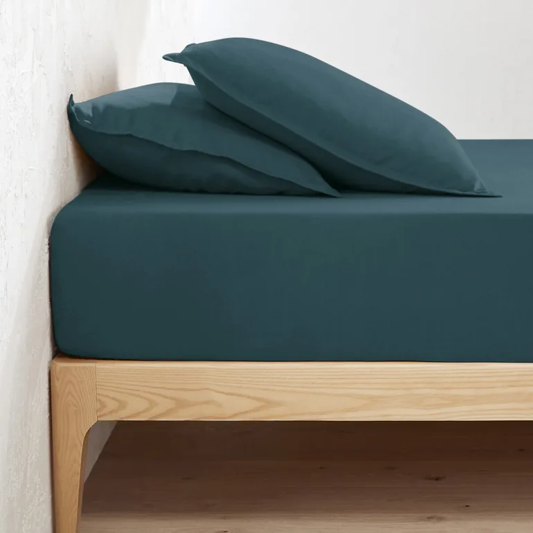 شرشف سرير كتان مغسول بحواف مطاطية لمراتب سميكة ارتفاع 30 سم