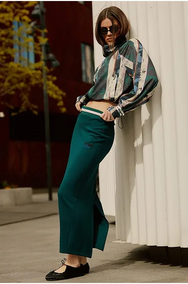 Green Pony Tipped Maxi Skirt