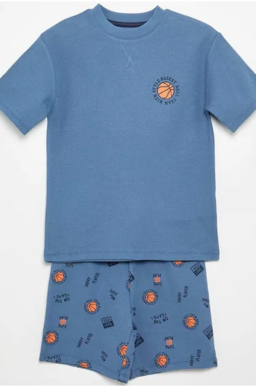 2-piece cotton short pyjamas BLUE