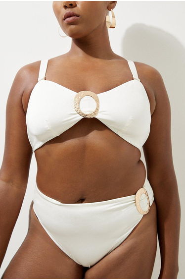 Plus Size Slinky Trim Detail Bikini Bottom product thumbnail 3