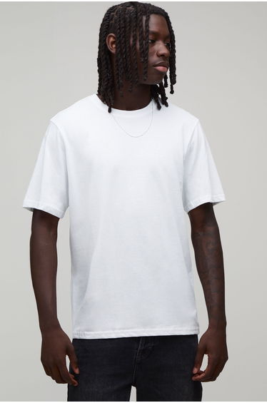 White Regular Palm Spine Print T-Shirt - white