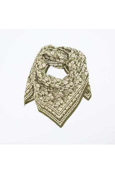 Large Square Scarf - 100 x 100 cm GREEN