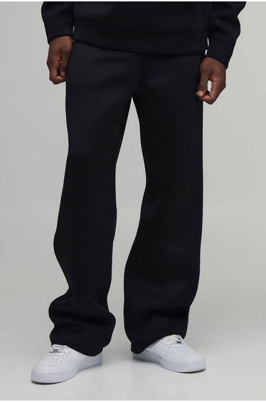 Tall Relaxed Fit Bonded Scuba Joggers - black