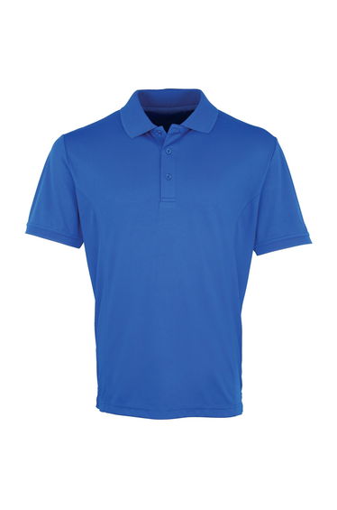 Premier Mens Coolchecker Pique Short Sleeve Polo T-Shirt - Royal