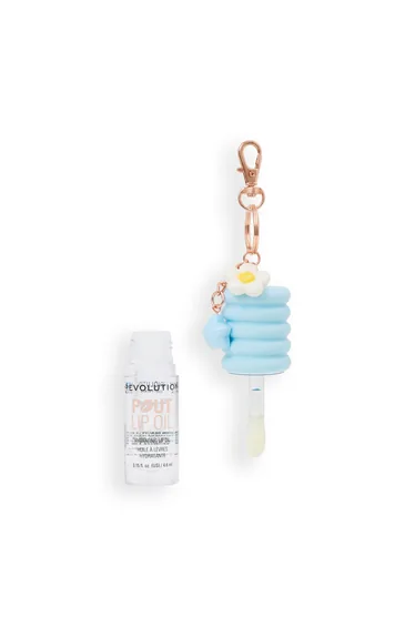 Revolution Pout Lip Oil Lychee Clear With Blue Charm