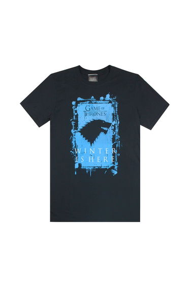 Game of Thrones Mens Winter Is Here T-Shirt - Black