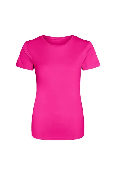 AWDis Just Cool Womens/Ladies Sports Plain T-Shirt - Hyper Pink