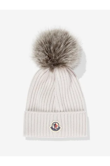 قبعة مونكلير اينفانت باللون الكريمي