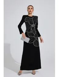 Zenobia Black Diamond Maxi Dress - 2