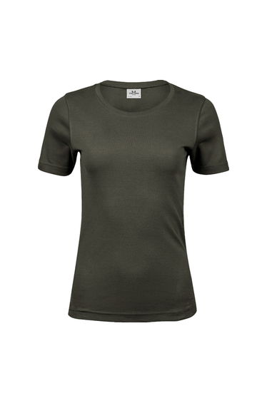 Tee Jays Womens/Ladies Interlock T-Shirt - Deep Green