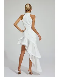 Ferdinand White Lace Cut Out Dress - 6