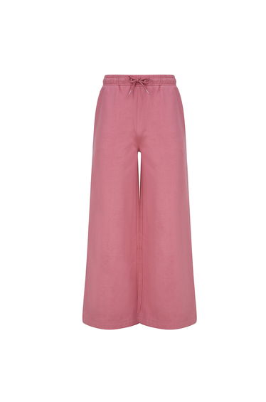 Skinni Fit Womens/Ladies Sustainable Wide Leg Jogging Bottoms - Dusky Pink