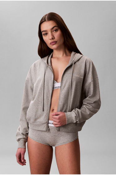 Full Zip Sweat Hoodie Grey Heather