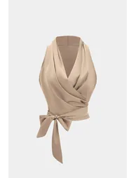Satin Crossed Tank Top