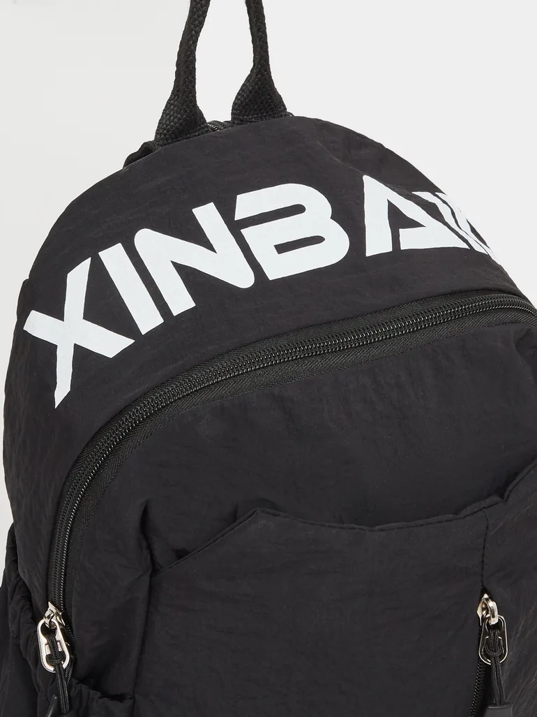 Men Black Nylon Backpack - 1