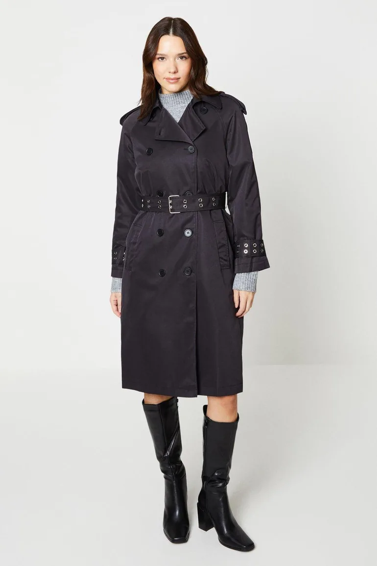 Cuff Detail Trench Coat