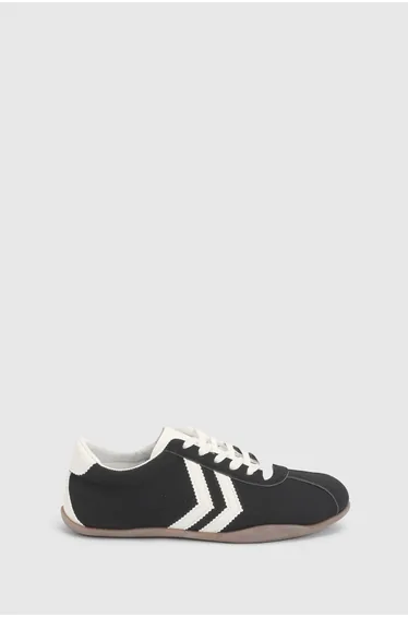 Riley Faux Suede Contrast Lace Up Trainers