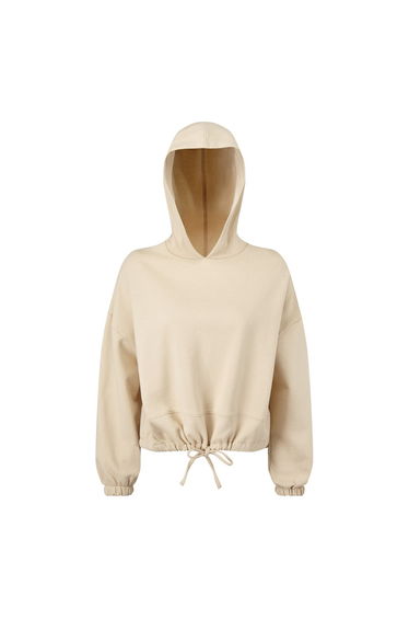 TriDri Womens/Ladies Oversized Crop Hoodie - Natural