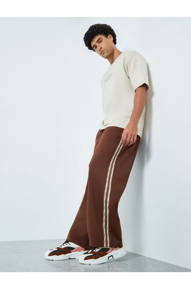 Men Oversized Taped Open Hem Joggers