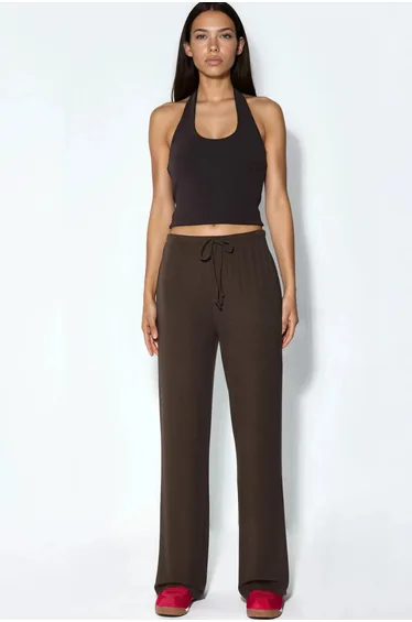 BUSEM Wide-Leg Jersey Trousers
