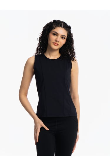 Active Sleeveless Top - JET BLACK