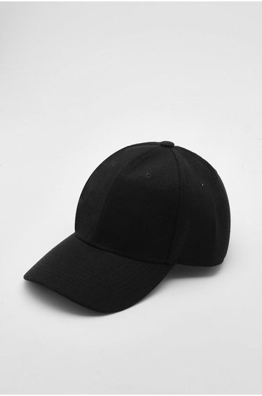 Black Plain Baseball Cap - black