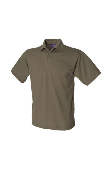Henbury Mens Polycotton Heavy Polo Shirt - Olive