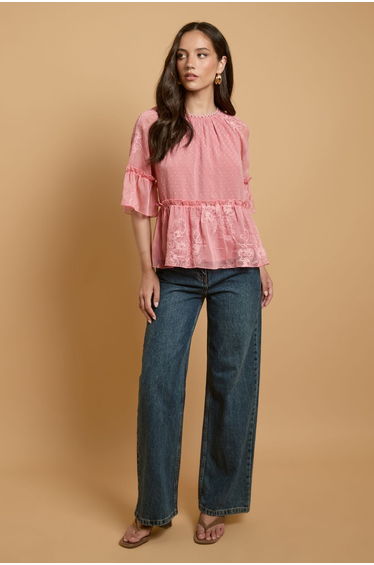 Chiffon Peplum Blouse