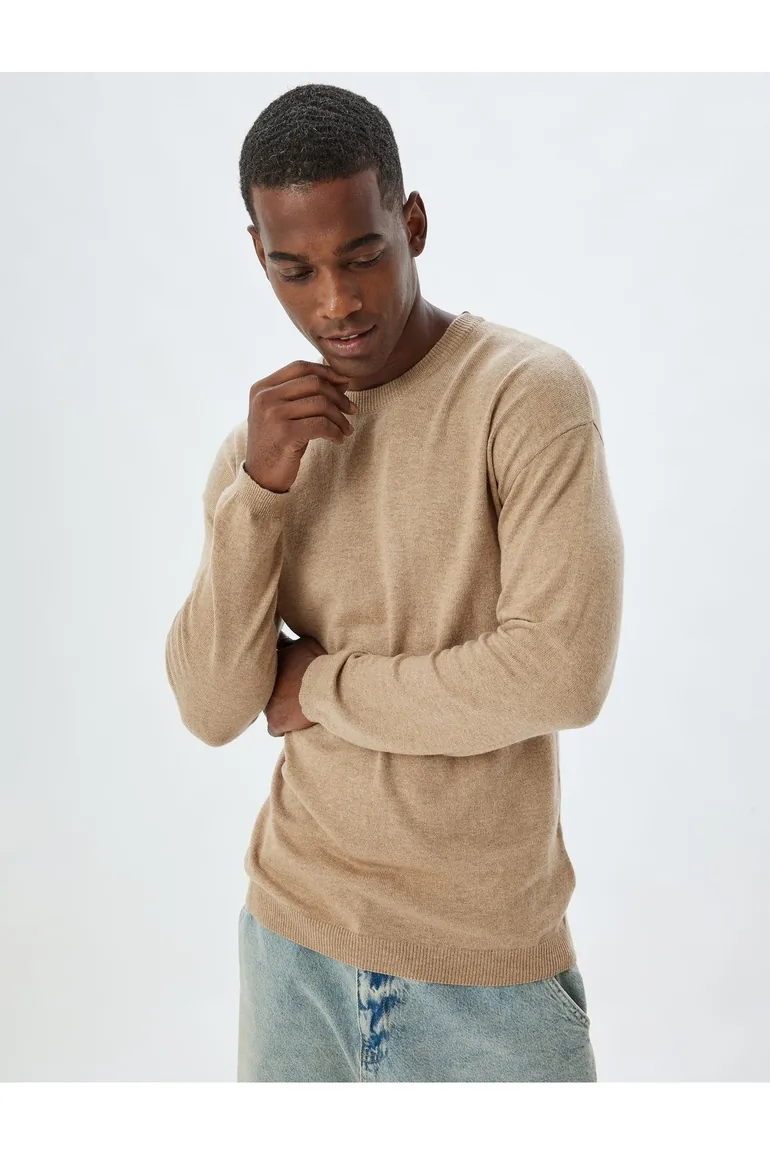 سترة كوتون بيج محبوك بأكمام طويلة - 1