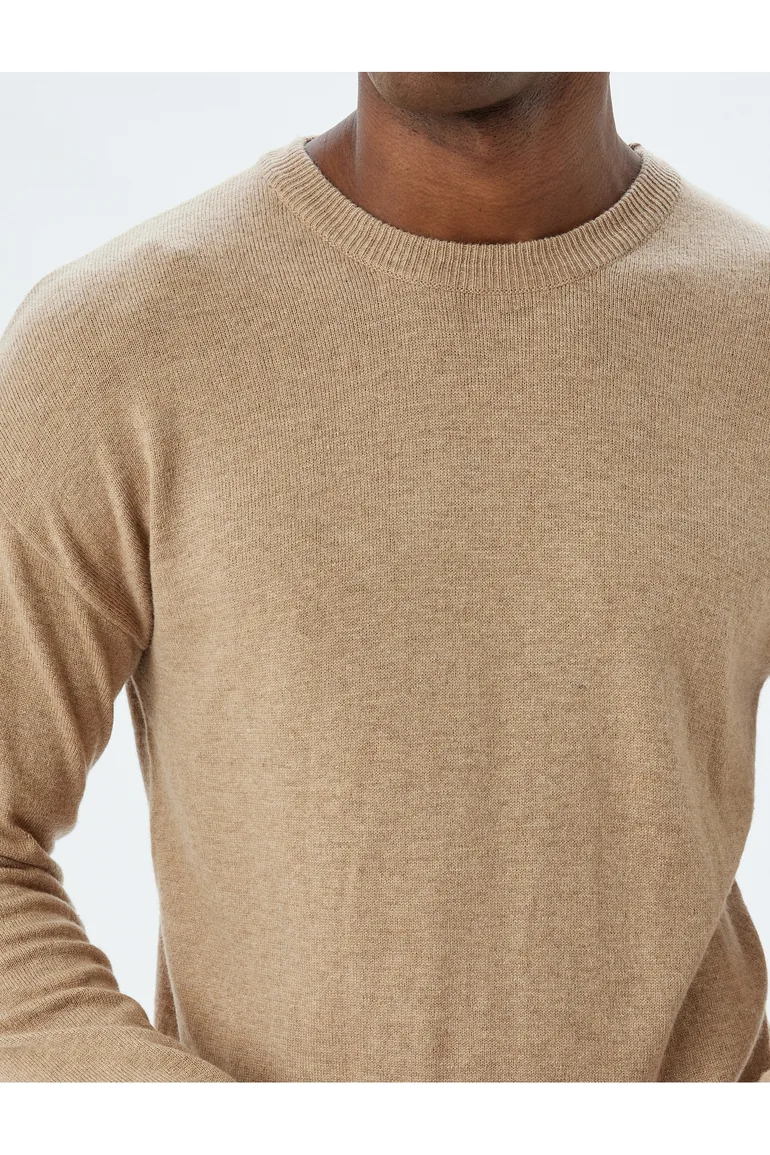 سترة كوتون بيج محبوك بأكمام طويلة - 4