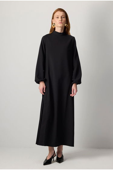 CREPE DRESS WITH SIDE TIE
