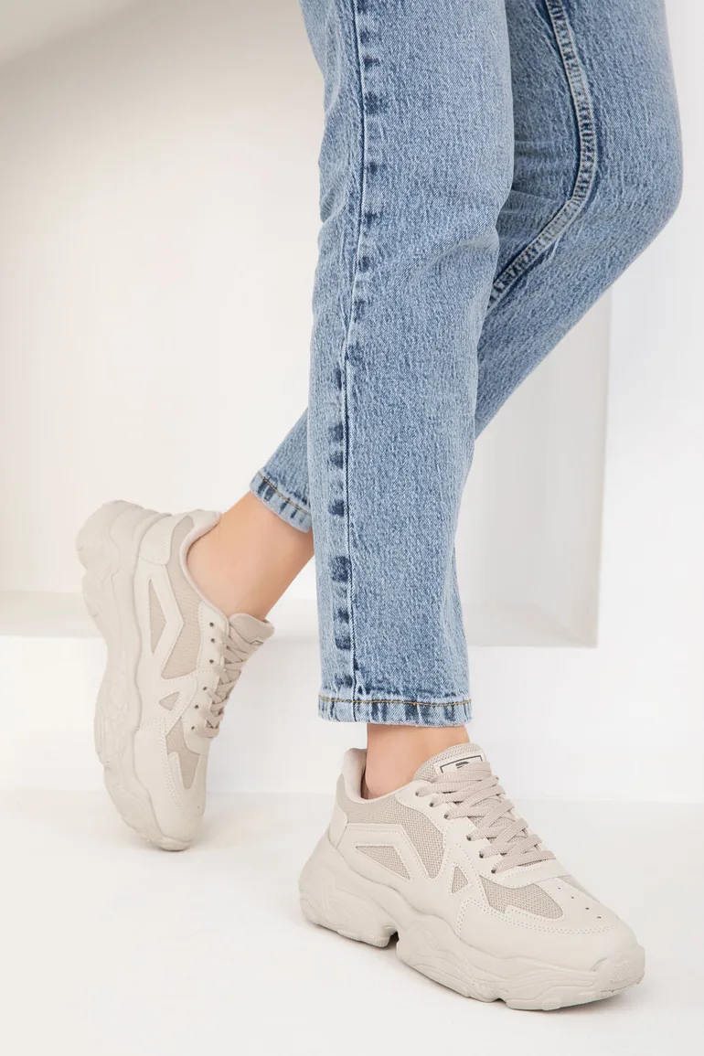 Beige Women's Sneaker 18148 - 2